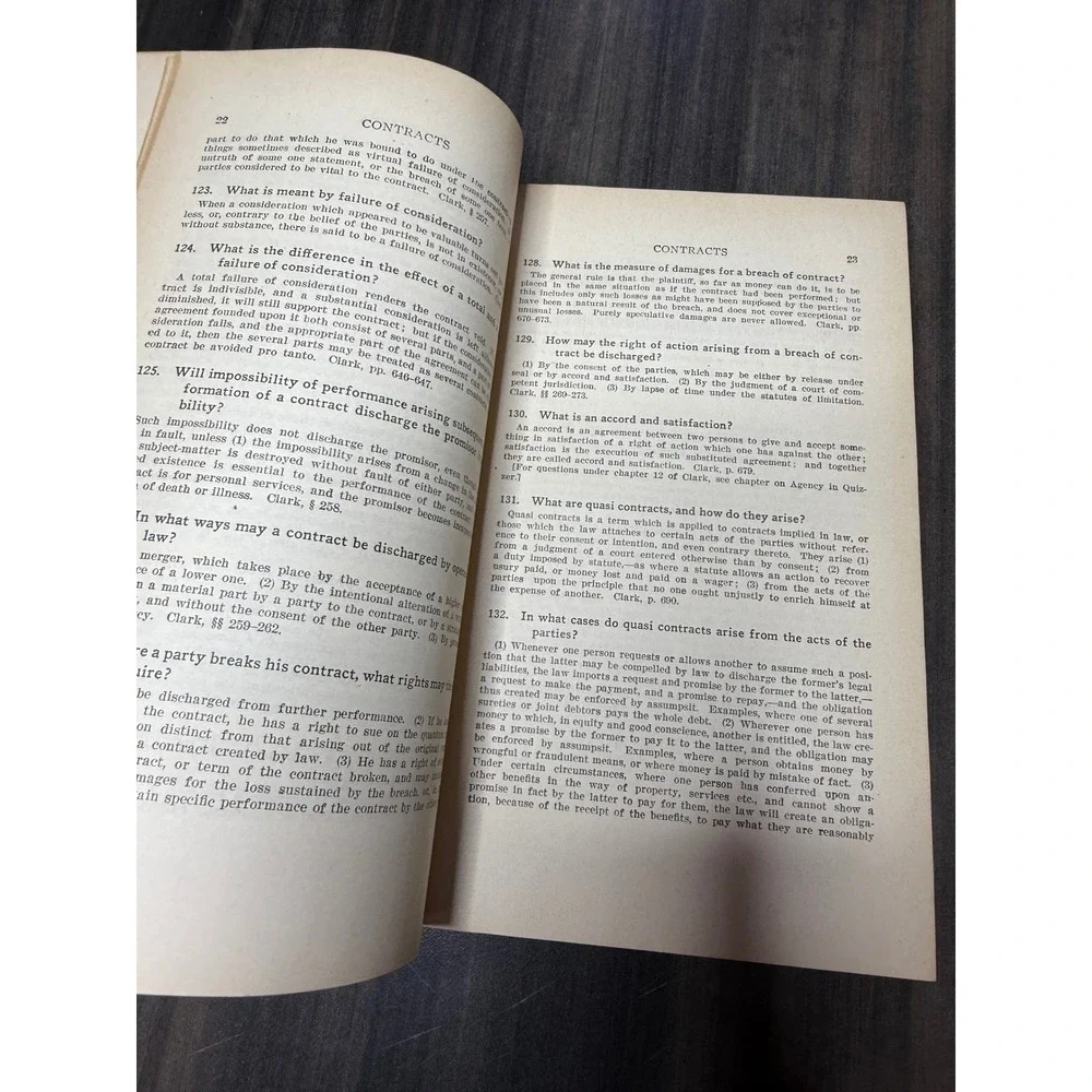 Owens Law Quizzer 1933‎ Sixth Edition West Publishing Co Legal Study Aid